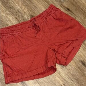 Old Navy Red Athletic Shorts with Elastic Waistband